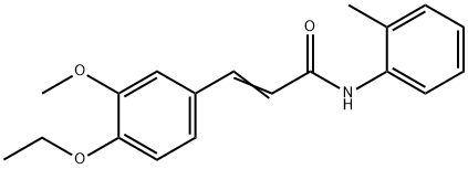 3-(4-ethoxy-3-methoxyphenyl)-N-(2-methylphenyl)acrylamide Structure