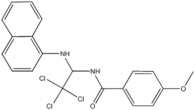 4-methoxy-N-[2,2,2-trichloro-1-(1-naphthylamino)ethyl]benzamide 구조식 이미지