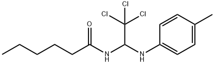 N-[2,2,2-trichloro-1-(4-toluidino)ethyl]hexanamide Structure