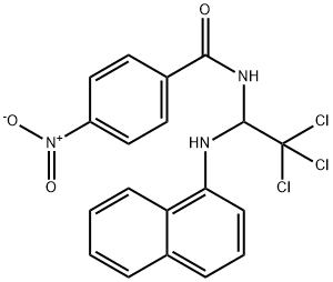 4-nitro-N-[2,2,2-trichloro-1-(1-naphthylamino)ethyl]benzamide 구조식 이미지