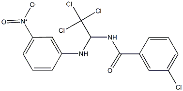 3-chloro-N-(2,2,2-trichloro-1-{3-nitroanilino}ethyl)benzamide 구조식 이미지