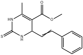 methyl 6-methyl-4-(2-phenylvinyl)-2-thioxo-1,2,3,4-tetrahydro-5-pyrimidinecarboxylate Structure