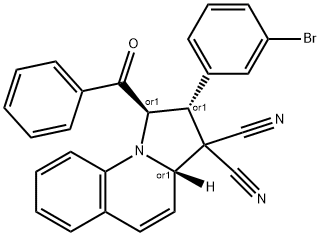 1-benzoyl-2-(3-bromophenyl)-1,2-dihydropyrrolo[1,2-a]quinoline-3,3(3aH)-dicarbonitrile 구조식 이미지