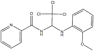 N-[2,2,2-trichloro-1-(2-methoxyanilino)ethyl]-2-pyridinecarboxamide 구조식 이미지