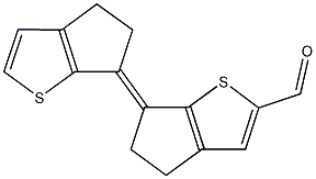 6,6-bis(5,6-dihydro-4H-cyclopenta[b]thiophen-6-ylidene)-2-carbaldehyde 구조식 이미지