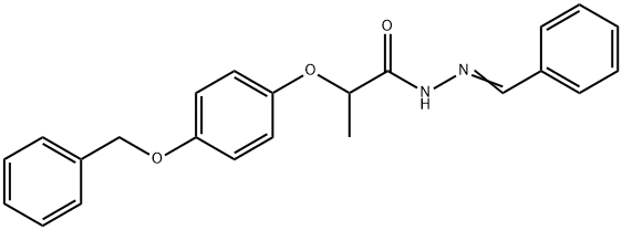 N'-benzylidene-2-[4-(benzyloxy)phenoxy]propanohydrazide 구조식 이미지