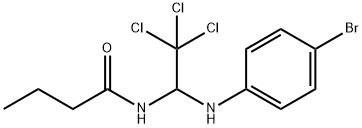 N-[1-(4-bromoanilino)-2,2,2-trichloroethyl]butanamide 구조식 이미지