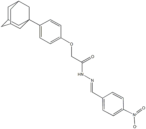 2-[4-(1-adamantyl)phenoxy]-N'-{4-nitrobenzylidene}acetohydrazide 구조식 이미지