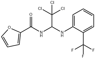 N-{2,2,2-trichloro-1-[2-(trifluoromethyl)anilino]ethyl}-2-furamide 구조식 이미지