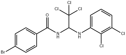 4-bromo-N-[2,2,2-trichloro-1-(2,3-dichloroanilino)ethyl]benzamide 구조식 이미지