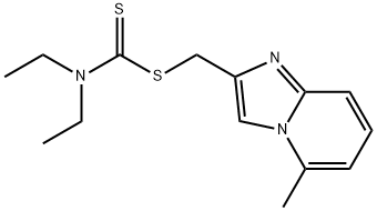 (5-methylimidazo[1,2-a]pyridin-2-yl)methyl diethyldithiocarbamate 구조식 이미지