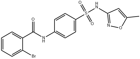 2-bromo-N-(4-{[(5-methyl-3-isoxazolyl)amino]sulfonyl}phenyl)benzamide 구조식 이미지