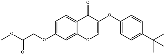 methyl {[3-(4-tert-butylphenoxy)-4-oxo-4H-chromen-7-yl]oxy}acetate Structure