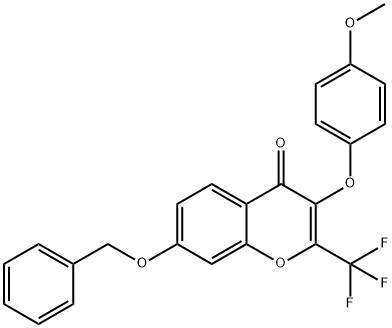 7-(benzyloxy)-3-(4-methoxyphenoxy)-2-(trifluoromethyl)-4H-chromen-4-one 구조식 이미지