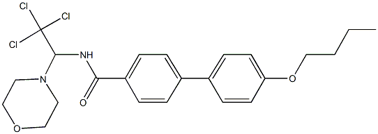 4'-butoxy-N-[2,2,2-trichloro-1-(4-morpholinyl)ethyl][1,1'-biphenyl]-4-carboxamide 구조식 이미지