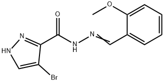 4-bromo-N'-(2-methoxybenzylidene)-1H-pyrazole-5-carbohydrazide 구조식 이미지