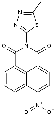 6-nitro-2-(5-methyl-1,3,4-thiadiazol-2-yl)-1H-benzo[de]isoquinoline-1,3(2H)-dione 구조식 이미지