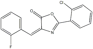 2-(2-chlorophenyl)-4-(2-fluorobenzylidene)-1,3-oxazol-5(4H)-one Structure