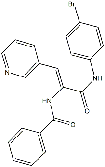 N-[1-[(4-bromoanilino)carbonyl]-2-(3-pyridinyl)vinyl]benzamide Structure