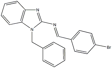 N-(1-benzyl-1H-benzimidazol-2-yl)-N-(4-bromobenzylidene)amine 구조식 이미지