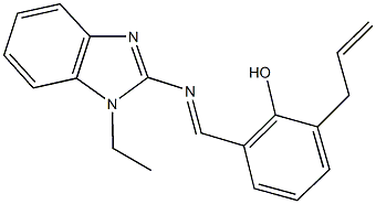 2-allyl-6-{[(1-ethyl-1H-benzimidazol-2-yl)imino]methyl}phenol 구조식 이미지