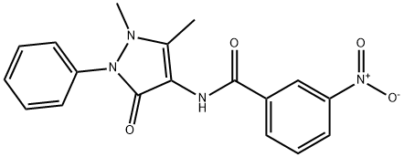 N-(1,5-dimethyl-3-oxo-2-phenyl-2,3-dihydro-1H-pyrazol-4-yl)-3-nitrobenzamide Structure