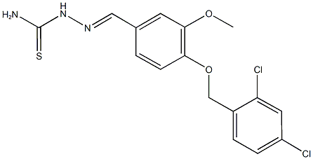 4-[(2,4-dichlorobenzyl)oxy]-3-methoxybenzaldehyde thiosemicarbazone 구조식 이미지