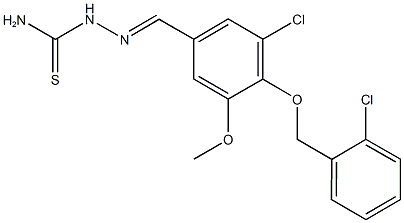 3-chloro-4-[(2-chlorobenzyl)oxy]-5-methoxybenzaldehyde thiosemicarbazone Structure