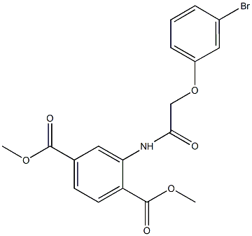 dimethyl 2-{[(3-bromophenoxy)acetyl]amino}terephthalate Structure