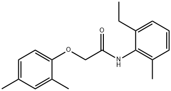 2-(2,4-dimethylphenoxy)-N-(2-ethyl-6-methylphenyl)acetamide 구조식 이미지