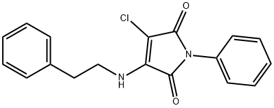 3-chloro-1-phenyl-4-[(2-phenylethyl)amino]-1H-pyrrole-2,5-dione Structure