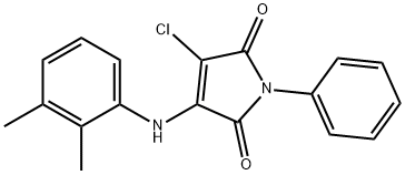 3-chloro-4-(2,3-dimethylanilino)-1-phenyl-1H-pyrrole-2,5-dione 구조식 이미지