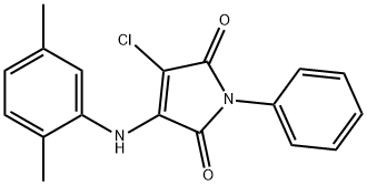 3-chloro-4-(2,5-dimethylanilino)-1-phenyl-1H-pyrrole-2,5-dione Structure