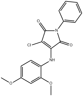 3-chloro-4-(2,4-dimethoxyanilino)-1-phenyl-1H-pyrrole-2,5-dione Structure