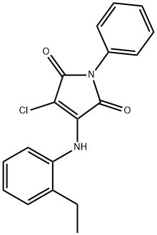 3-chloro-4-(2-ethylanilino)-1-phenyl-1H-pyrrole-2,5-dione Structure