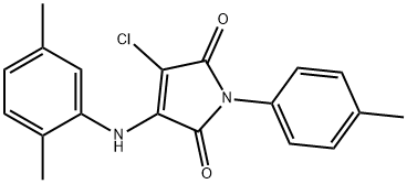 3-chloro-4-(2,5-dimethylanilino)-1-(4-methylphenyl)-1H-pyrrole-2,5-dione 구조식 이미지