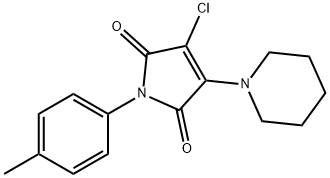 3-chloro-1-(4-methylphenyl)-4-piperidin-1-yl-1H-pyrrole-2,5-dione Structure