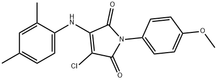 3-chloro-4-(2,4-dimethylanilino)-1-(4-methoxyphenyl)-1H-pyrrole-2,5-dione Structure