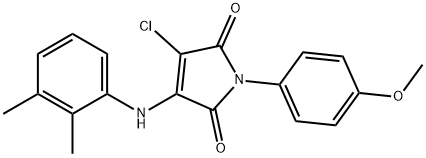 3-chloro-4-(2,3-dimethylanilino)-1-(4-methoxyphenyl)-1H-pyrrole-2,5-dione 구조식 이미지