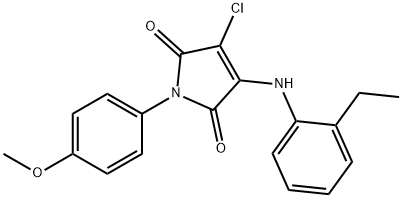 3-chloro-4-(2-ethylanilino)-1-(4-methoxyphenyl)-1H-pyrrole-2,5-dione Structure