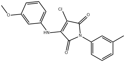 3-chloro-4-(3-methoxyanilino)-1-(3-methylphenyl)-1H-pyrrole-2,5-dione Structure