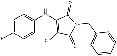 1-benzyl-3-chloro-4-(4-fluoroanilino)-1H-pyrrole-2,5-dione 구조식 이미지