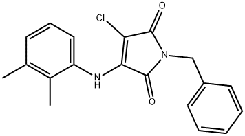 1-benzyl-3-chloro-4-(2,3-dimethylanilino)-1H-pyrrole-2,5-dione 구조식 이미지