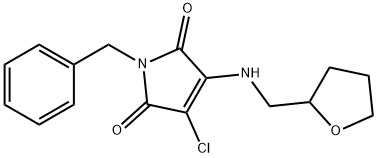 1-benzyl-3-chloro-4-[(tetrahydro-2-furanylmethyl)amino]-1H-pyrrole-2,5-dione Structure