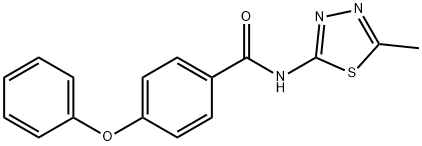 N-(5-methyl-1,3,4-thiadiazol-2-yl)-4-phenoxybenzamide 구조식 이미지