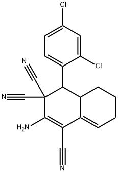 2-amino-4-(2,4-dichlorophenyl)-4a,5,6,7-tetrahydro-1,3,3(4H)-naphthalenetricarbonitrile 구조식 이미지