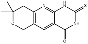 8,8-dimethyl-2-thioxo-1,2,3,6,8,9-hexahydro-4H-pyrano[3',4':5,6]pyrido[2,3-d]pyrimidin-4-one 구조식 이미지