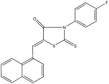 3-(4-fluorophenyl)-5-(1-naphthylmethylene)-2-thioxo-1,3-thiazolidin-4-one 구조식 이미지