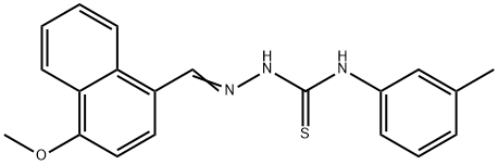 4-methoxy-1-naphthaldehyde N-(3-methylphenyl)thiosemicarbazone 구조식 이미지