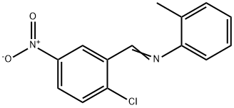 N-(2-chloro-5-nitrobenzylidene)-2-methylaniline 구조식 이미지